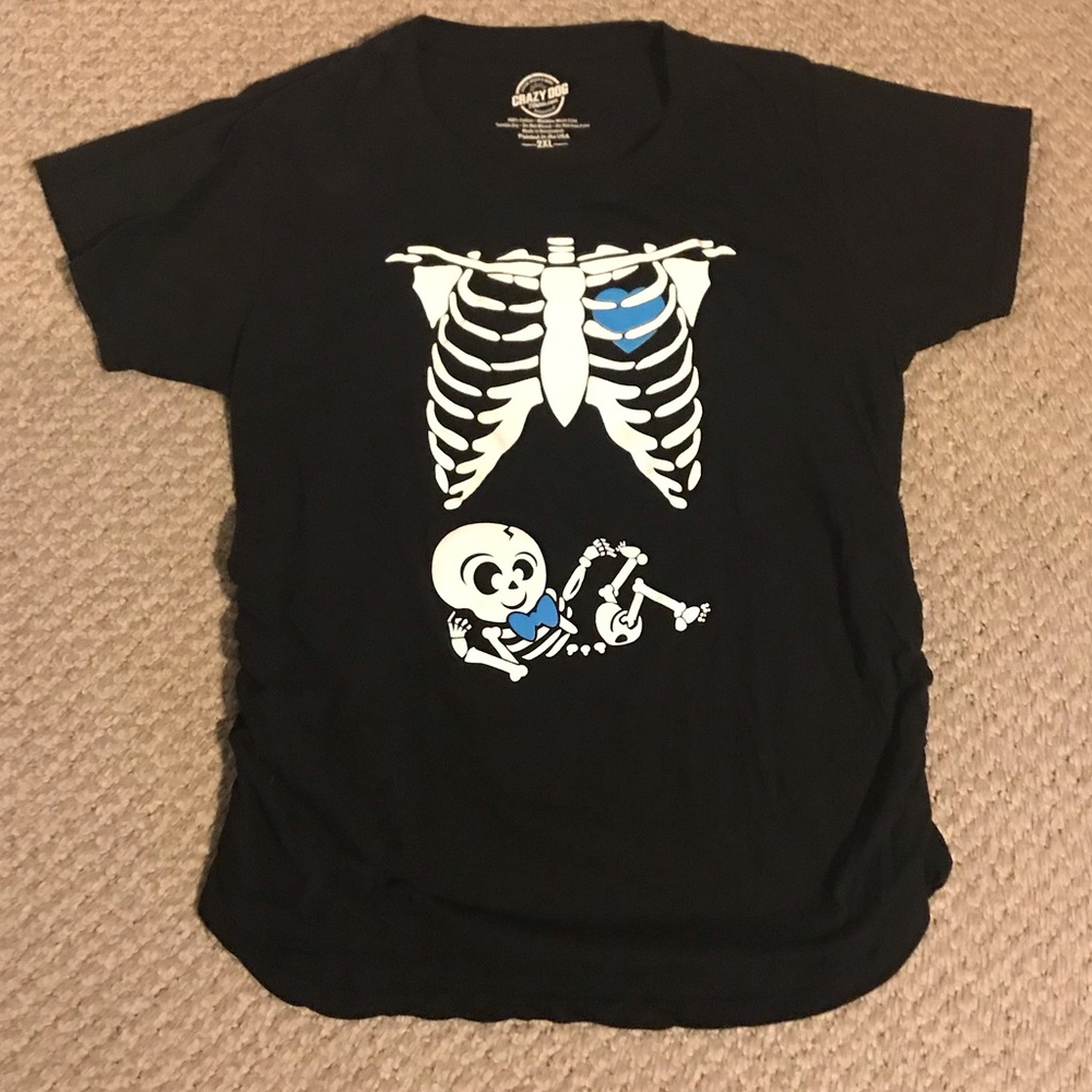 Baby Boy Skeleton Maternity Top